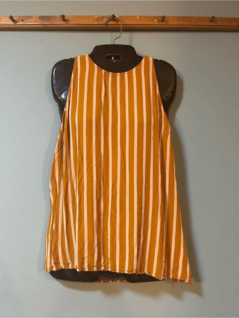 Old Navy Vertical Stripe Sleeveless Tank in Mustard and White - Picture 1 of 4